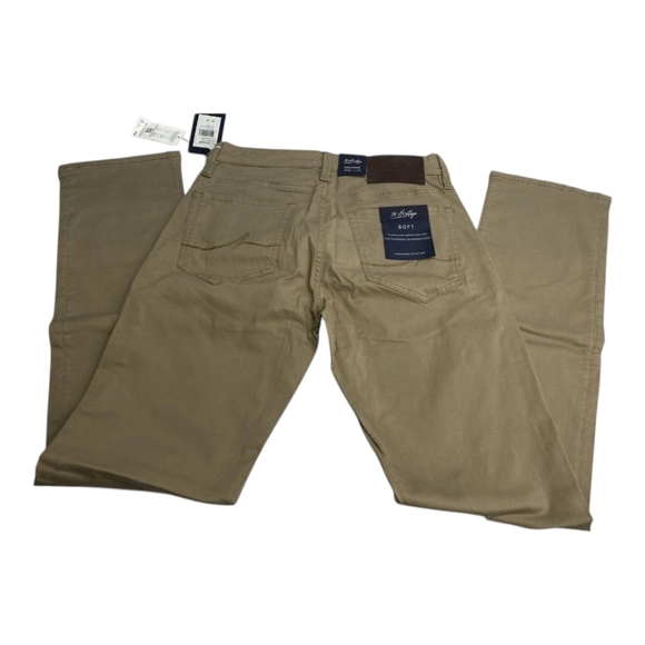 34 Heritage Courage Straight Leg Mid Rise Pants In Khaki Twill Size 30 × 34 NWT - Picture 2 of 16